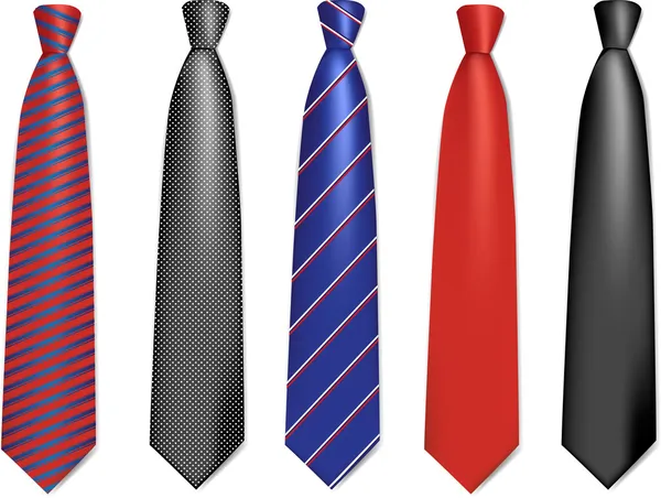 Коллекция галстуков . — стоковый вектор