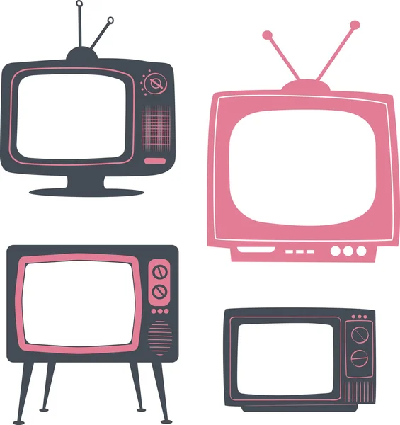 Αναδρομικό σύνολο τηλεόραση — Διανυσματικό Αρχείο