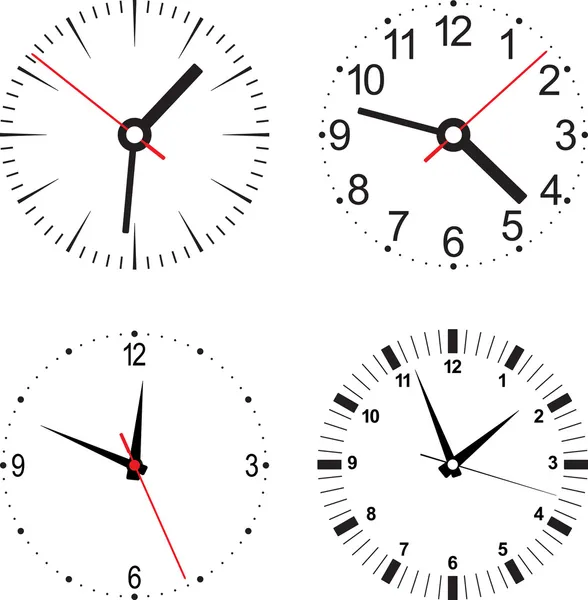 Nastavit vektorové ilustrace hodin — Stockový vektor