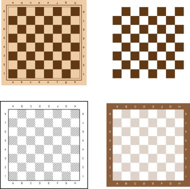 Chess board set vector illustration clipart