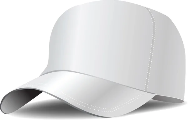 Beyaz beyzbol şapkası. izole et. vektör — Stok Vektör