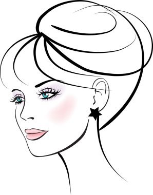 Woman face. Female portrait. clipart