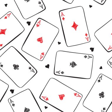 Playing cards. Seamless background. clipart