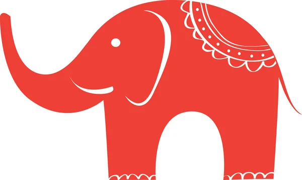 Elefante indiano. Carino carattere animale . — Vettoriale Stock