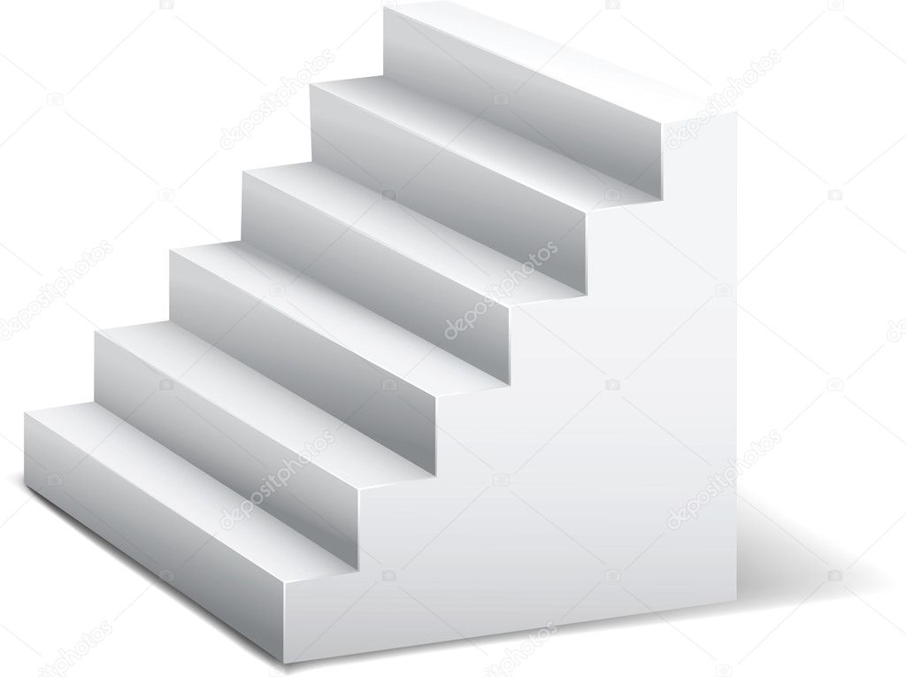 White 3d stairway.