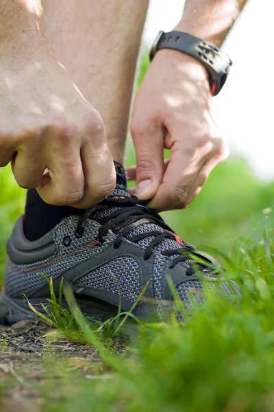 Zapato de atado Trail runner — Foto de Stock