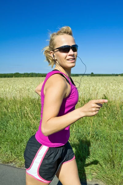 Běžící žena — Stock fotografie