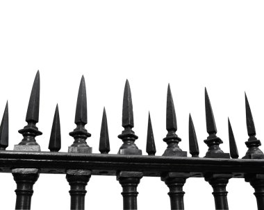 Beautiful old iron fence clipart