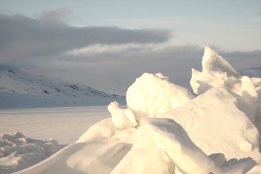 Frozen Ice on the arctic clipart