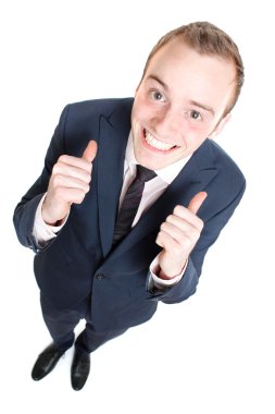 Happy business man clipart