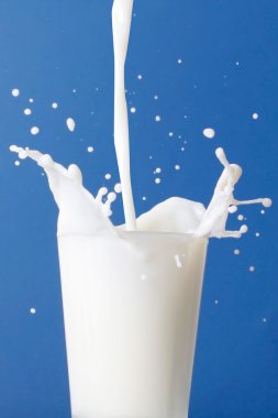 A delicious fresh glass of milk clipart