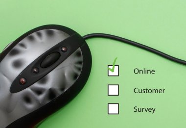 Online customer survey clipart