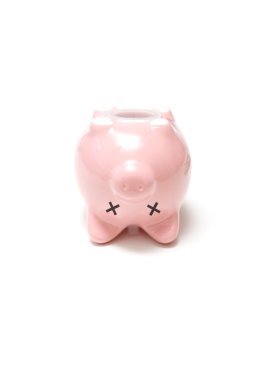 Dead piggy bank clipart