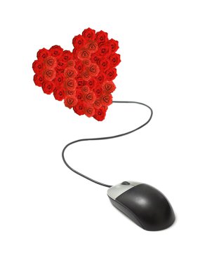 Online romance clipart