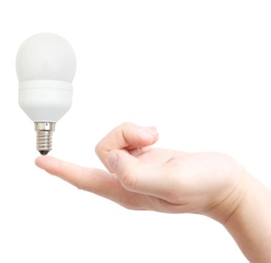 Electricity saving light bulb clipart