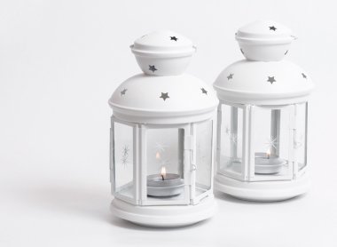 White lanterns clipart