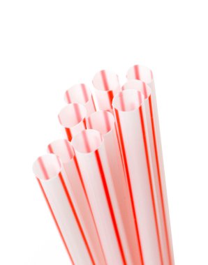 Red straws clipart