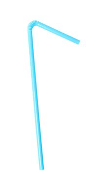 Blue party straw clipart