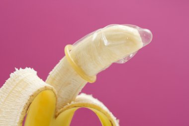 Banana wearing condom clipart