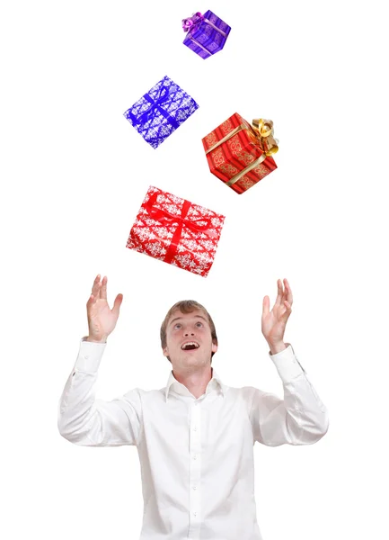Chytání dárků — Stock fotografie