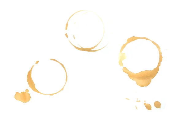 Fleck von einer Tasse Kaffee auf weißem Papier — Stockfoto