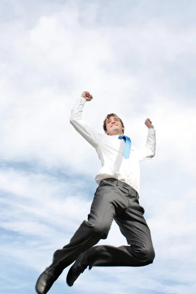 Hombre de negocios saltando — Foto de Stock