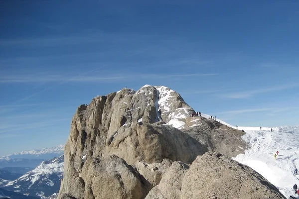 A hegy tetején az Alpokban — Stock Fotó