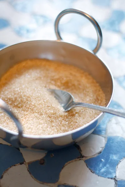 갈색 설탕 그릇 — 스톡 사진