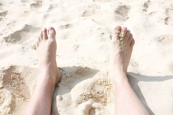 Homem pés — Fotografia de Stock
