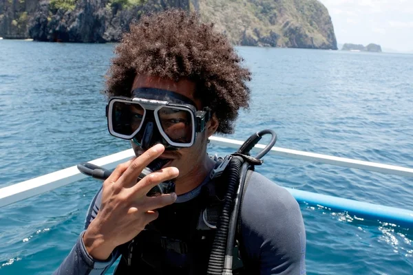 Mergulhador de mergulho — Fotografia de Stock