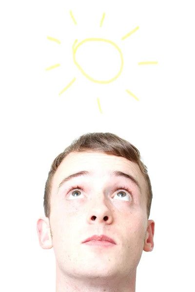 Man and the sun — Stock Photo, Image