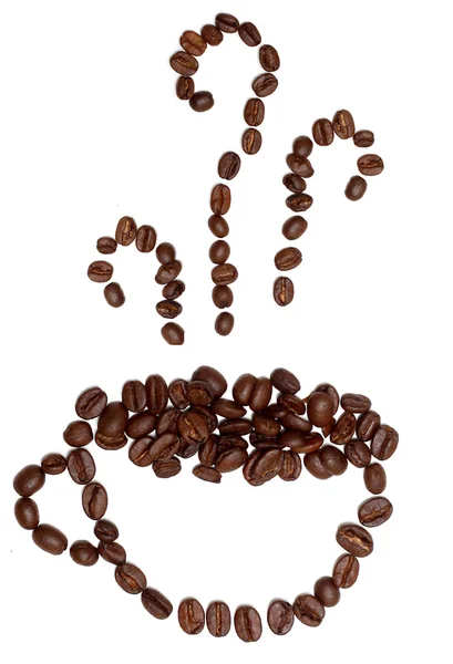 Tasse de grains de café — Photo