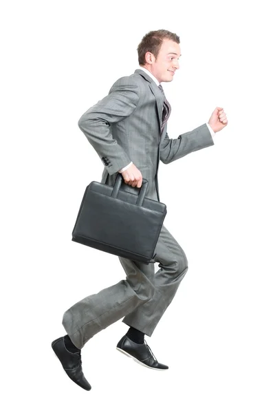 Hombre de negocios corriendo al trabajo — Foto de Stock