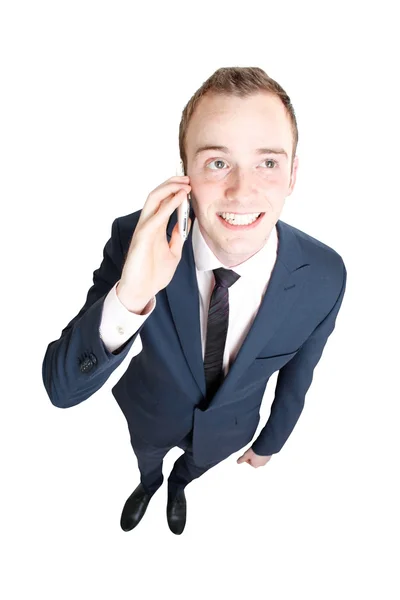 Hombre de negocios hablando por celular — Foto de Stock
