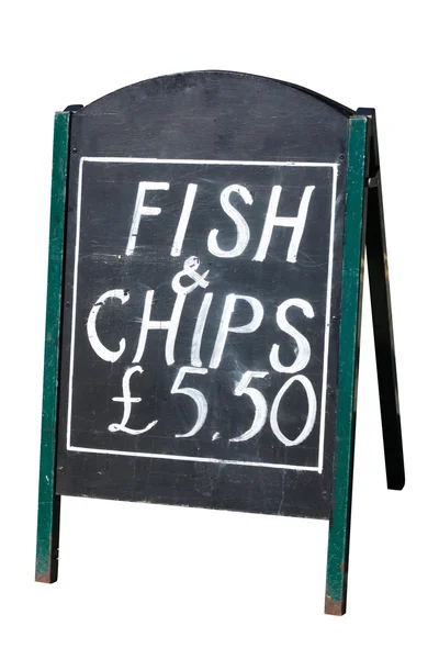 Fish and chips sign — Stock Photo, Image