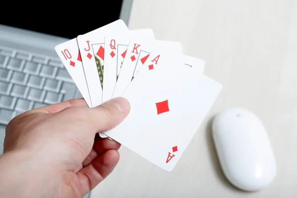 Online poker — Zdjęcie stockowe