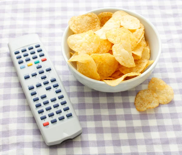 Chips e remoto — Fotografia de Stock