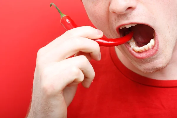 Comer chile —  Fotos de Stock