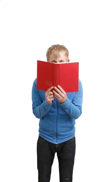 Uczeń czytanie książki — Zdjęcie stockowe
