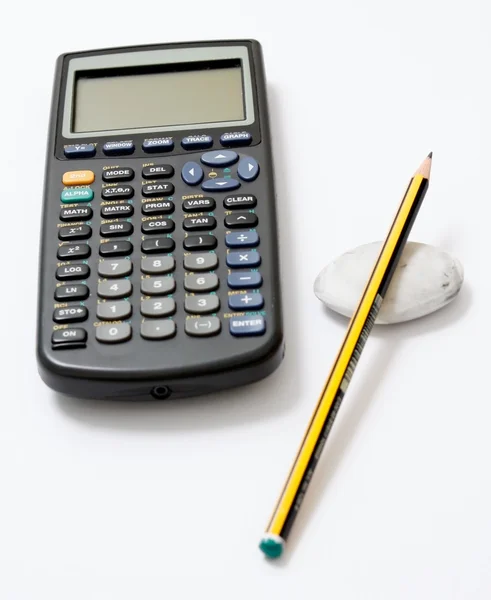 Calcolatrice e matita — Foto Stock