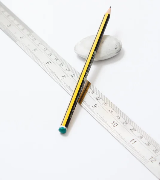 Pencil and rubber — Stock Photo, Image