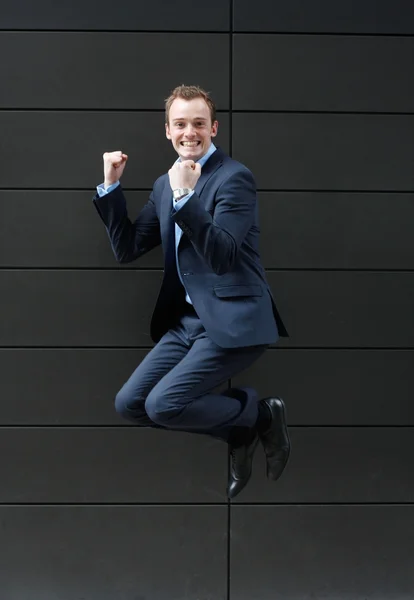Business man jumping — Stock Photo, Image