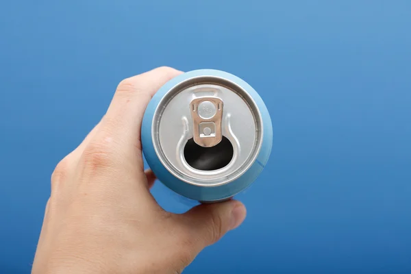 Drinking from can — Stock Photo, Image