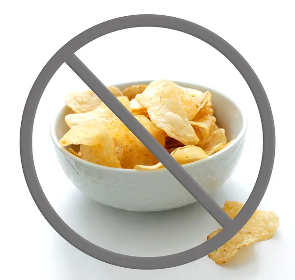 Chips em uma tigela — Fotografia de Stock