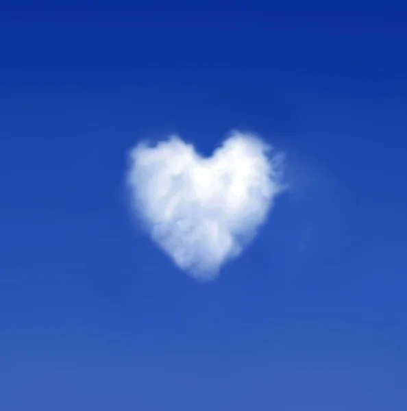Hjärtformad moln — Stockfoto