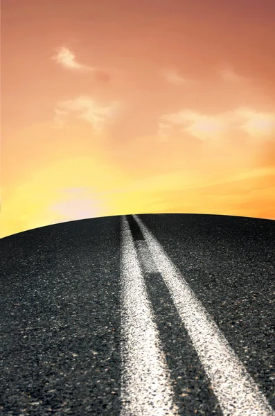 A Road in sunset — Stock Photo, Image