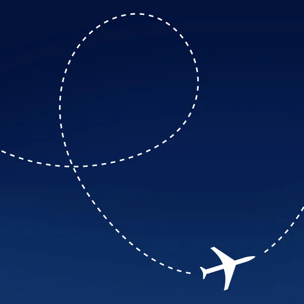 Vliegtuig route — Stockfoto