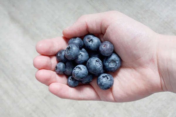 Handful of blueberries — Stock Photo, Image