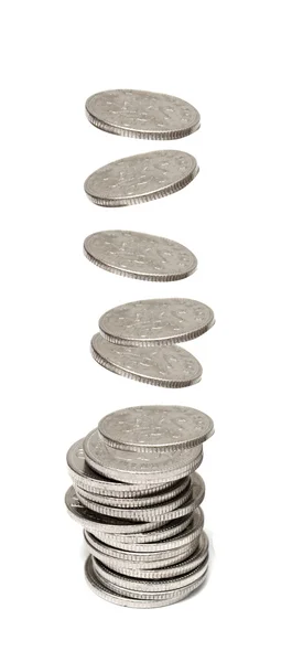Монети стека — стокове фото