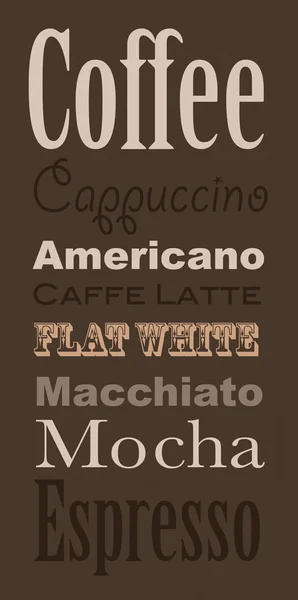 Kaffee-Texte — Stockfoto